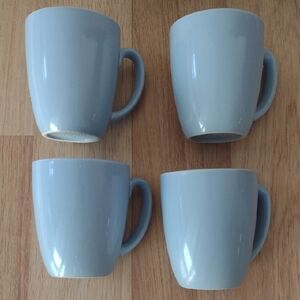 Periwinkle Blue Vintage 10Oz. Corelle Mugs Set Of 4